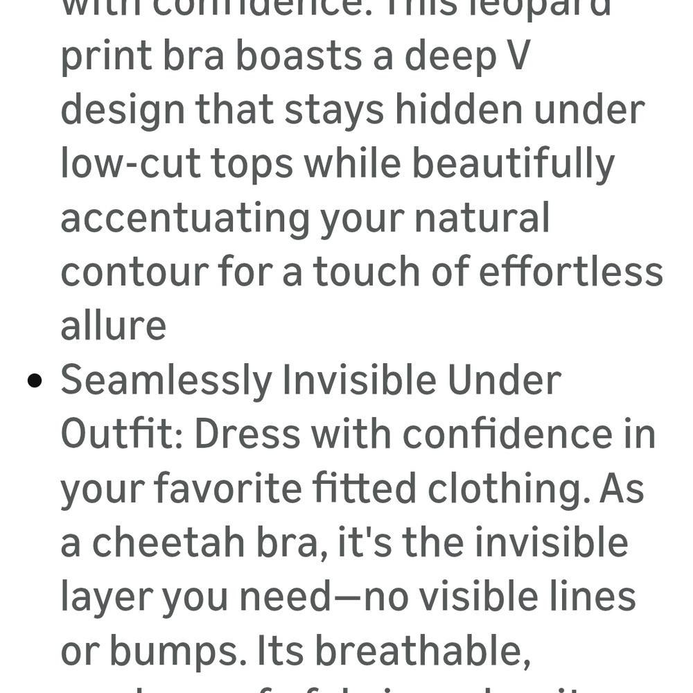 Black Leopard Print T-Shirt Bra - Picture 4 of 5